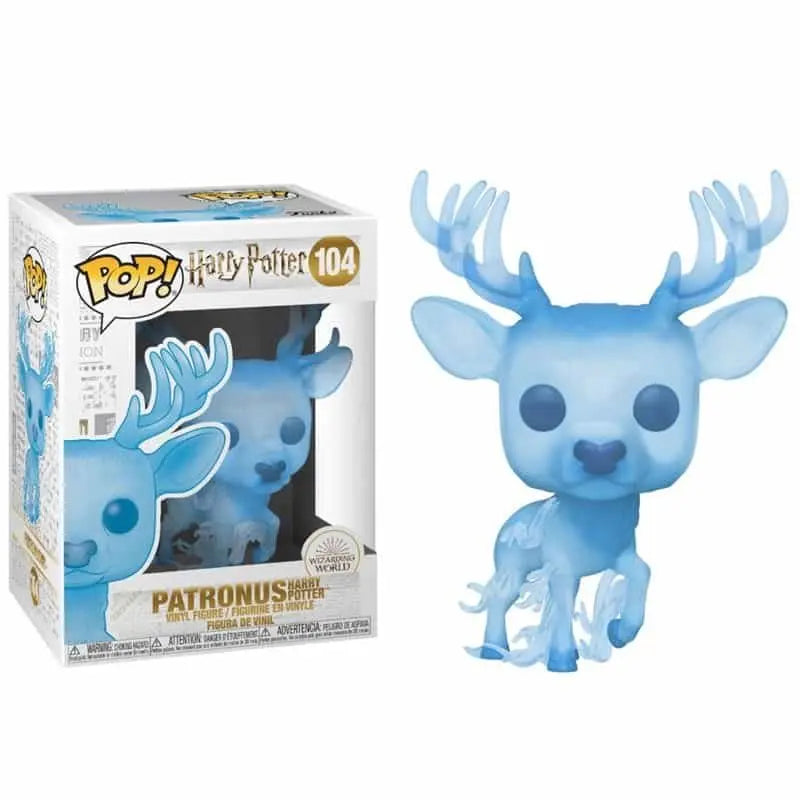 Figura Funko Pop Harry Potter con personaggi come Hermione, Ron, Malfoy, Dumbledore, Hedwig e Fawkes, in stile collezione.