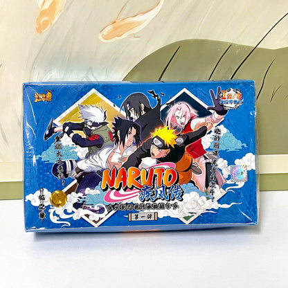 Carte Naruto TCG Kayou Chapter of the Ninja, confezione con carte rare aperte, brand Otaku Family Store Online, immagine dettagliata.