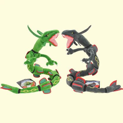 Peluche Rayquaza Pokémon Otaku Family Store, morbido e dettagliato, con colori verdi e neri, perfetto per collezionisti e fan Pokémon