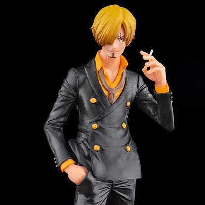 Figura d'azione Vinsmoke Sanji One Piece, insert fumatori, PVC 27 cm, senza scatola, dettagliata e realistica.