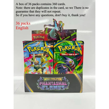 Scatola di carte Pokémon TCG Booster Box Mega Evolution, Phantasmal Flames, Ascended Heroes con bustine casuali, marca Otaku Family Store.
