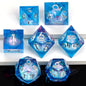 Set di dadi in resina liquida con bordi affilati, gadget della collezione Edizione RPG di Otaku Family Store Online