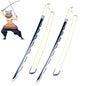 Spada katana demon slayer da 41 pollici in stile cosplay anime ninja, con lama argentata e manico nero, per costumi cosplay demon slayer.