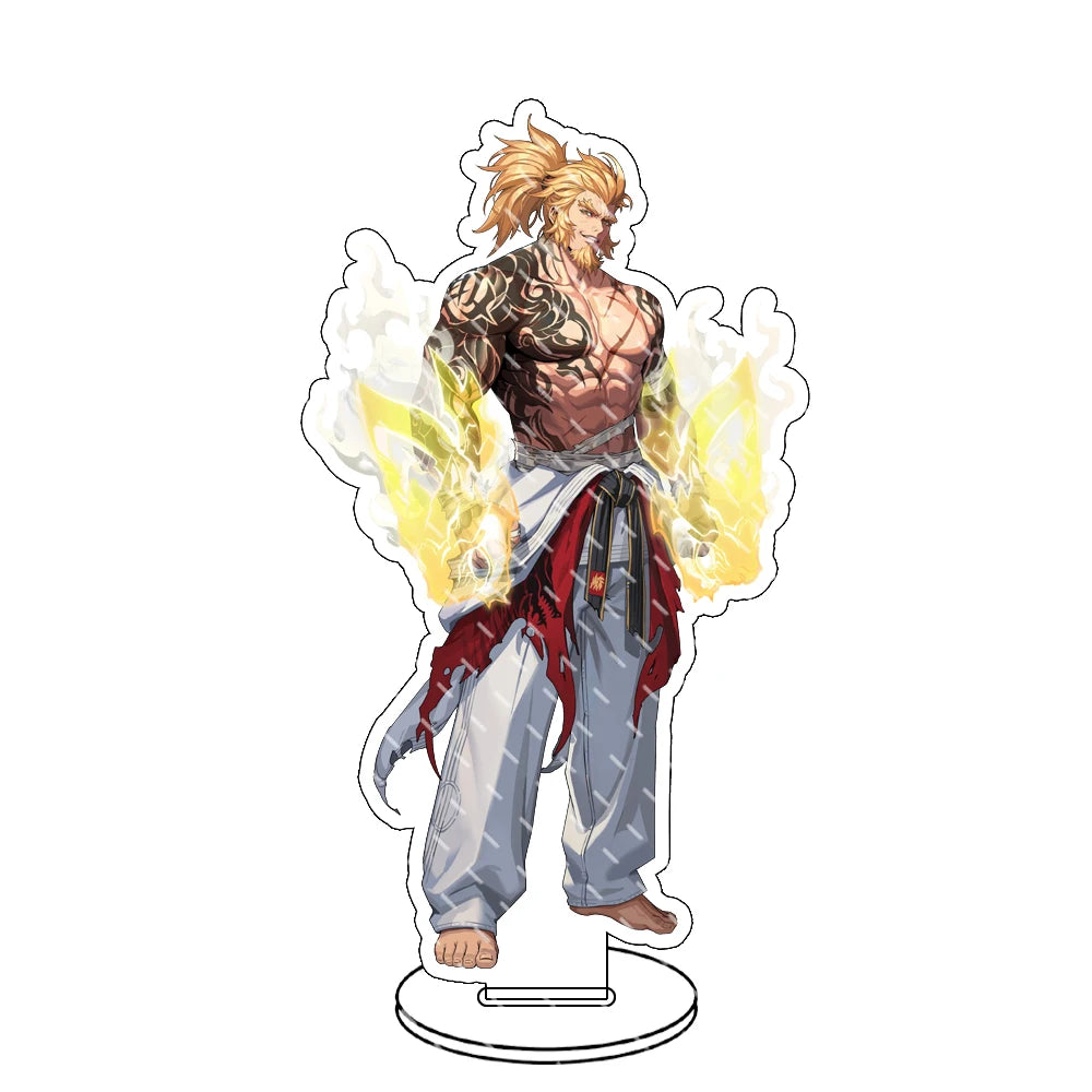 Supporto acrilico Solo Leveling Sung Jin-Woo, gadget collezionabile in plastica trasparente, ideale per fan di anime e manga.