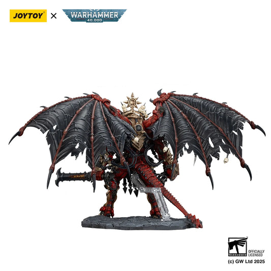 Figura d'azione Warhammer 40k Angron, Primarch dei World Eaters, alta 38cm, con dettagli da guerriero demonio Khorne.