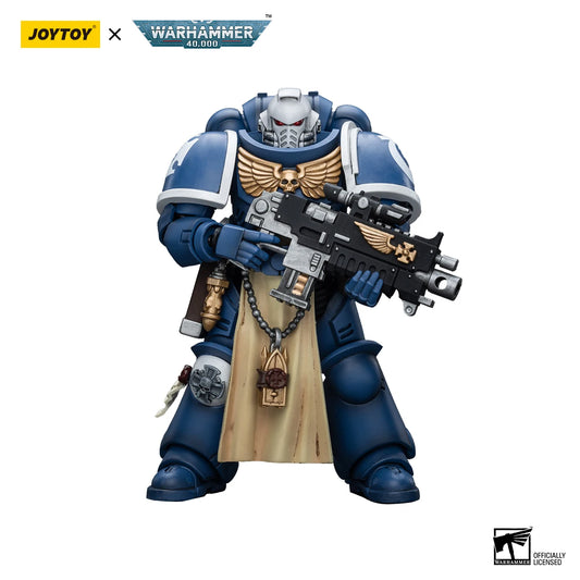 Figura d'azione Warhammer 40K Ultramarines Titus Victrix Guard Guilliman, modello anime dettagliato, ideale come regalo.
