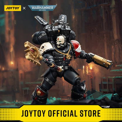 Figura d'azione Warhammer 40k Blood Angels Lemartes con jump pack, croce di sangue e pistola bolt Absolver, dettagliata e dinamica