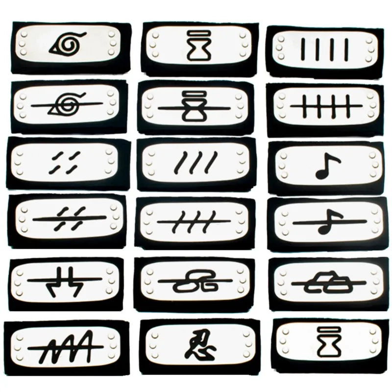 Copripapo Naruto cosplay Otaku Family Store, fascia per la fronte ninja con design caratteristico, accessorio cosplay originale.