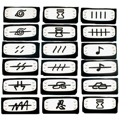 Copripapo Naruto cosplay Otaku Family Store, fascia per la fronte ninja con design caratteristico, accessorio cosplay originale.