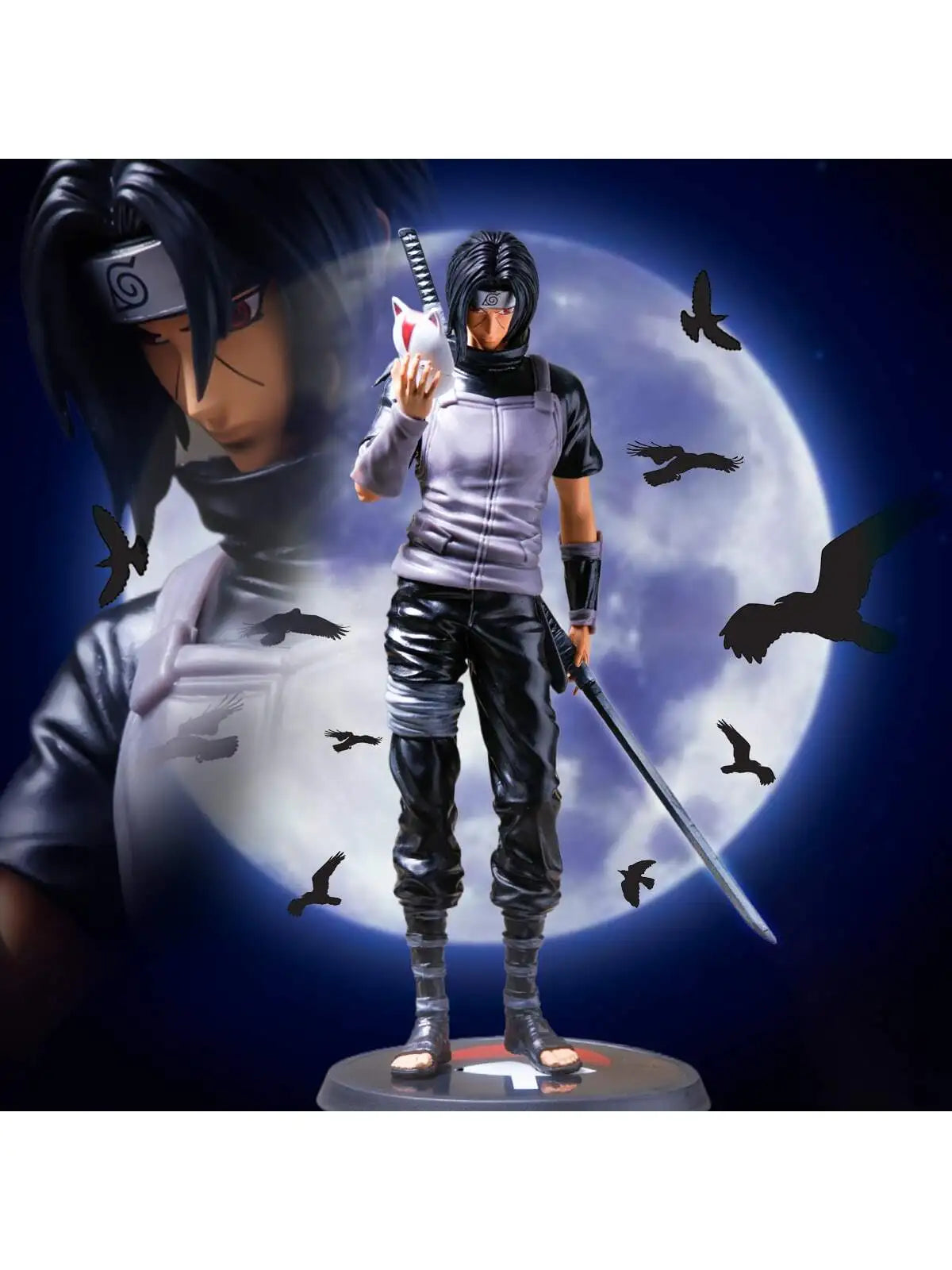 Figura da collezione di Itachi Uchiha, figura d'azione di Naruto, dettagliata e realistica, perfetta per appassionati e collezionisti.