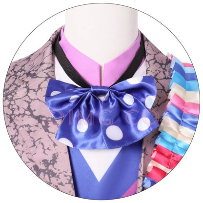 Costume cosplay Alice nel Paese delle Meraviglie Cappellaio Matto di Otaku Family Store Online, dettagli colorati e fantasia.
