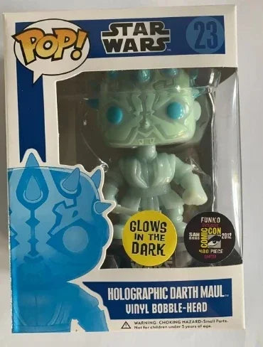 Figurine Funko POP Star Wars 501st Clone Trooper, Darth Maul holografico e Boba Fett, collezione Otaku Family Store Online.