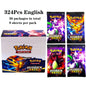 Lotto di 36 buste di carte Pokémon TCG in inglese, display box con 324 carte, brand Otaku Family Store Online.