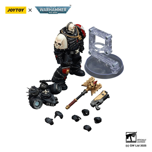 Figura d'azione Warhammer 40k Blood Angels Lemartes con jump pack, croce di sangue e pistola bolt, marca Otaku Family Store.