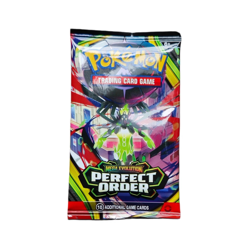 Pacchetto di carte Pokémon Mega Evolution PERFECT ORDER Series, bundle di booster box con carte collezionabili.
