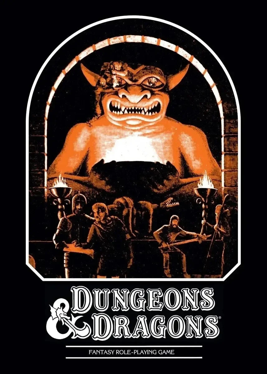 Poster D&D retro su tela, arte originale per appassionati di giochi di ruolo, decorazione da parete per veri avventurieri.