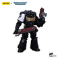 Miniatura di Otaku Family Store: figura d'azione Warhammer Brother Valtus - Black Templars Outriders in scala 1/18 con dettagli realistici.