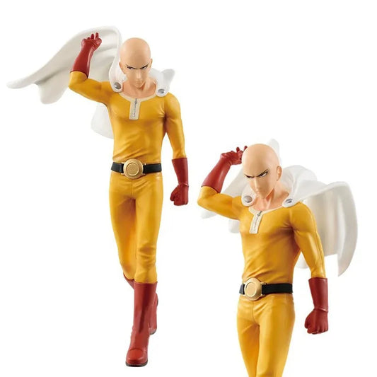Figura da collezione di Saitama di One Punch-Man, 20 cm, figura statica in PVC con mantello, giocattolo per bambini.