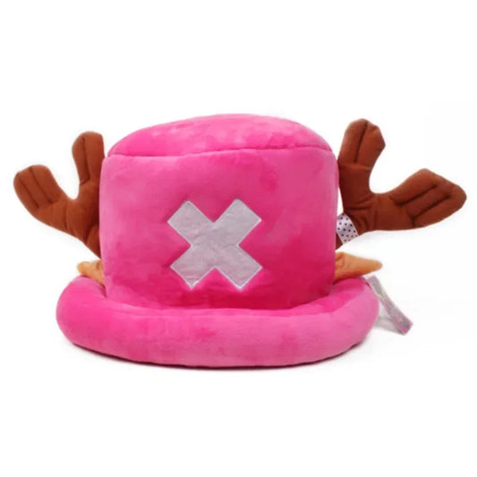 Cappello cosplay Kawaii Chopper di One Piece in peluche, caldo e morbido, accessorio fashion per donna e uomo, regalo e cosplay.