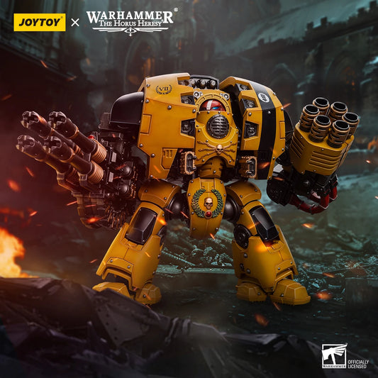 Miniatura Warhammer JOYTOY Horus Heresy Imperial Fists Leviathan Dreadnought con cannone Melta e Storm, dettagli realistici e di alta qualità