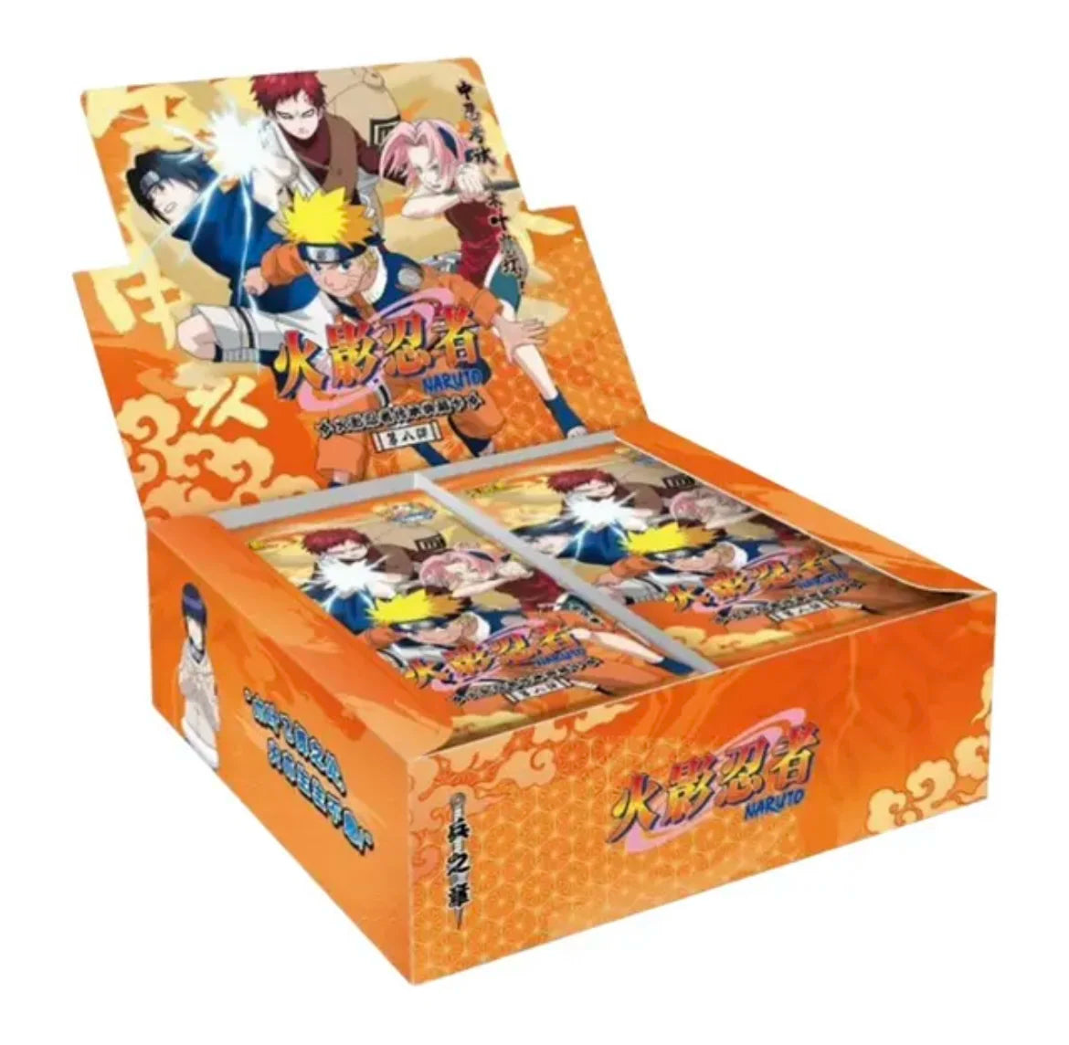 Carte da gioco Naruto TCG Kayou Chapter of the Ninja, scatola aperta con carte rare e speciali, brand Otaku Family Store Online.