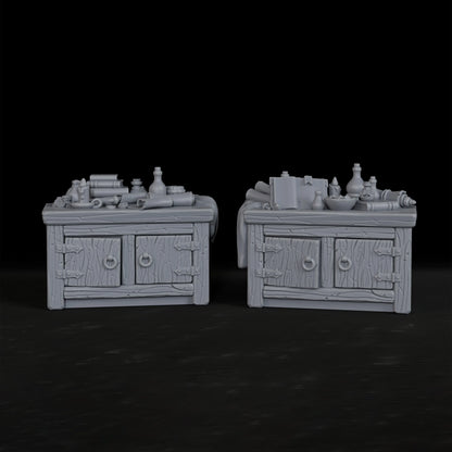 Due armadi RPG in miniatura per giochi di ruolo, accessori per tavoli e ambientazioni immersivi, prodotto Otaku Family Store Online