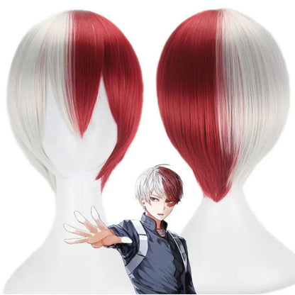 Costume cosplay di Anime Girl My Hero Academia Todoroki Shoto con dettagli realistici, ideale per appassionati di cosplay e cosplay Otaku.