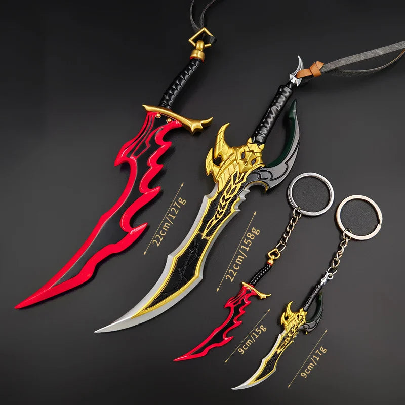 Portachiavi spada "Knight Killer" di Solo Leveling, gadget Otaku, con dettagli realistici e design ispirato al manga.