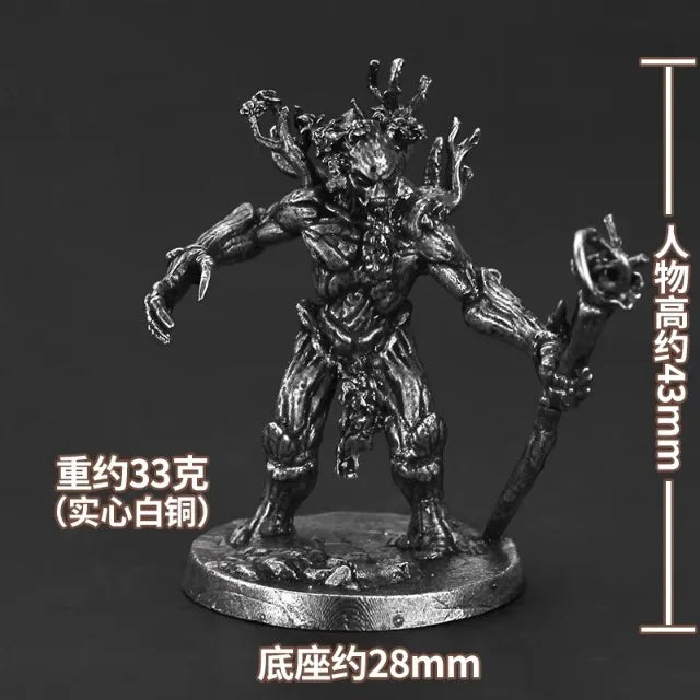 Miniatura di spirito albero in metallo non verniciato, figura dryad in peltro senza piombo per giochi di ruolo e collezioni tabletop