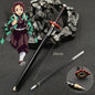Penna gel modello Demon Slayer con dettagli da spada giapponese, stile anime, con refill nero, perfetta come gadget cosplay e regalo.