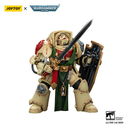 Figura di azione Warhammer 40K Dark Angels Deathwing Knight 1 2 3, dettagliata e articolata, in pose dinamiche e armata.