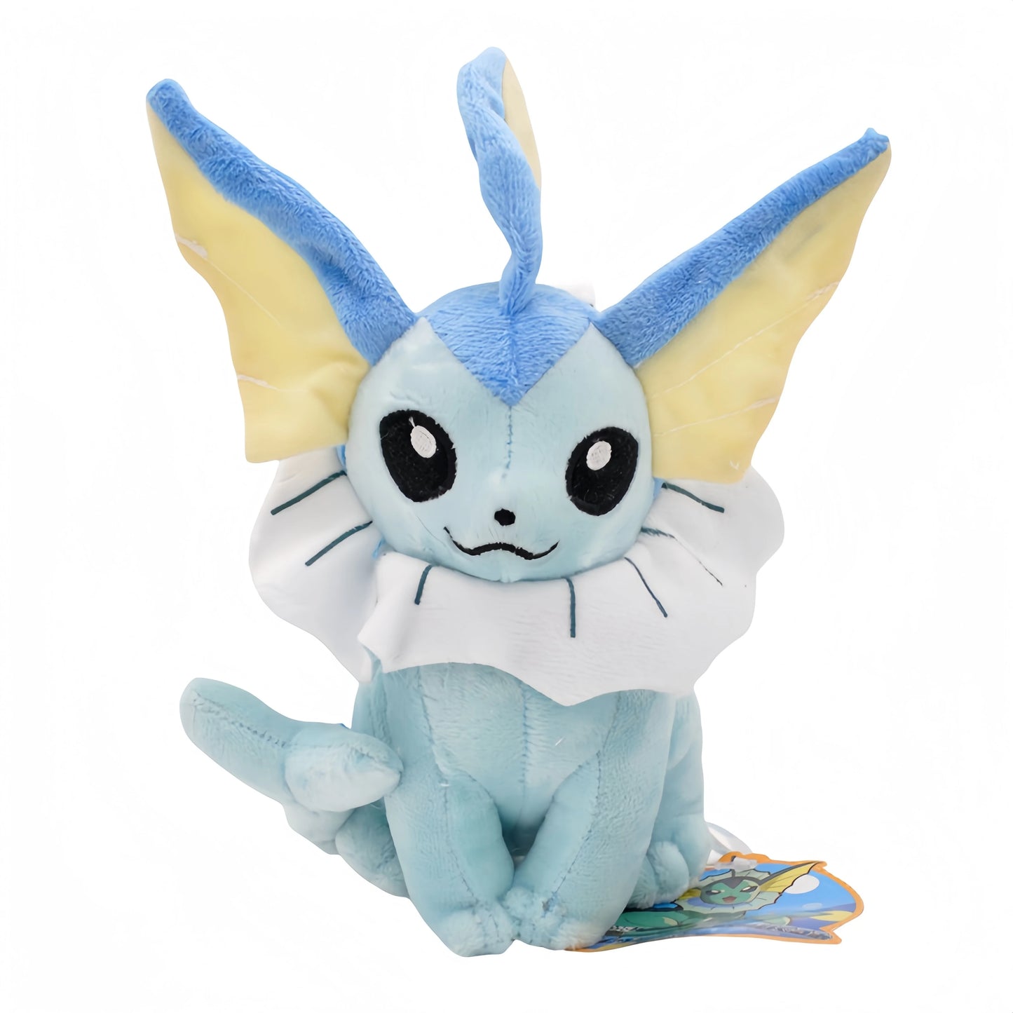 Set completo di peluche Pokémon della famiglia Eevee, include Sylveon, Umbreon, Vaporeon, Flareon e Pikachu, morbidi e colorati.