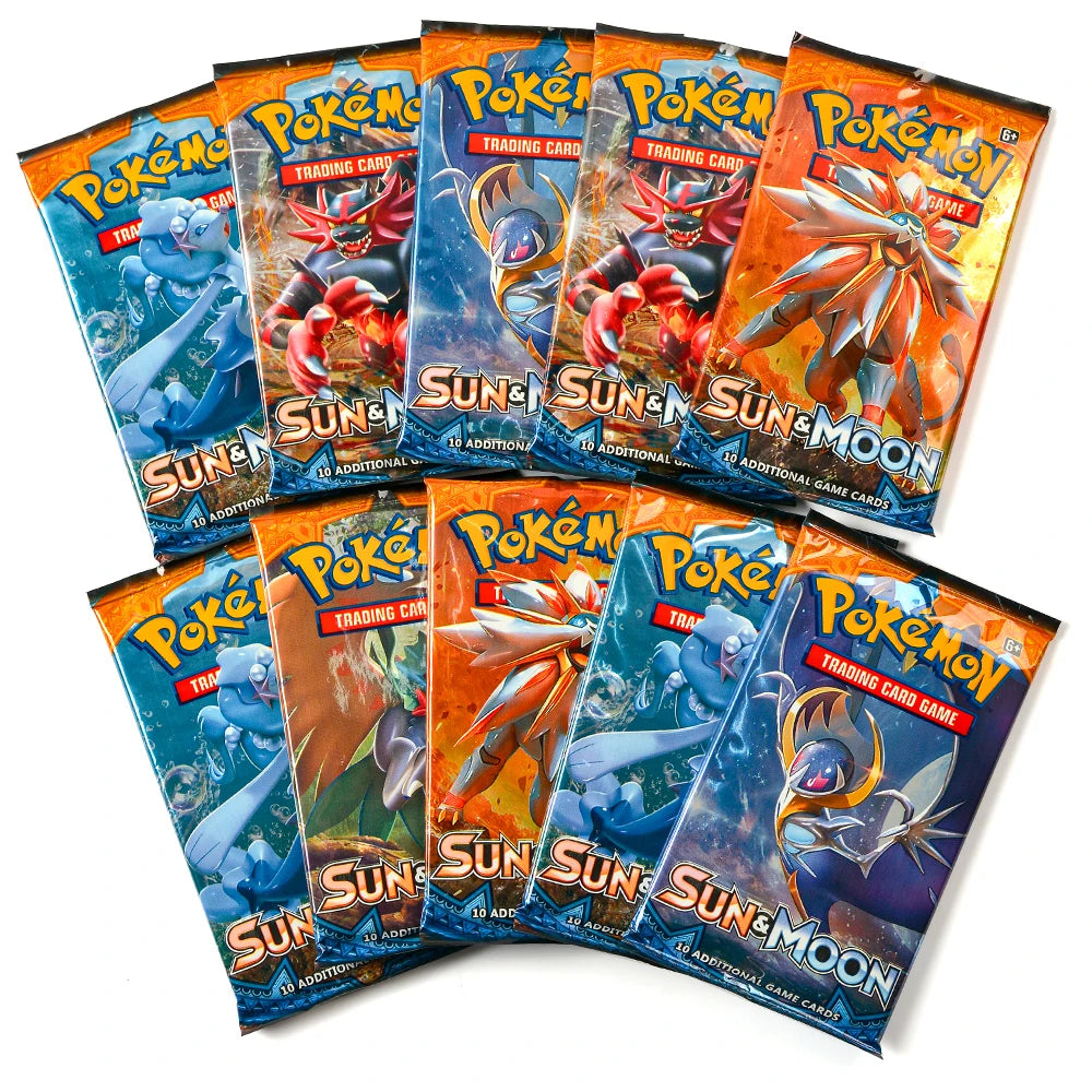 Scatola di carte Pokémon TCG Evolutions con 36 bustine da 10 carte ciascuna, totale 360 carte, in confezione colorata.