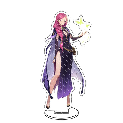 Supporto acrilico Solo Leveling Sung Jin-Woo, gadget dettagliato, ideale per collezionisti e appassionati di anime e manga.