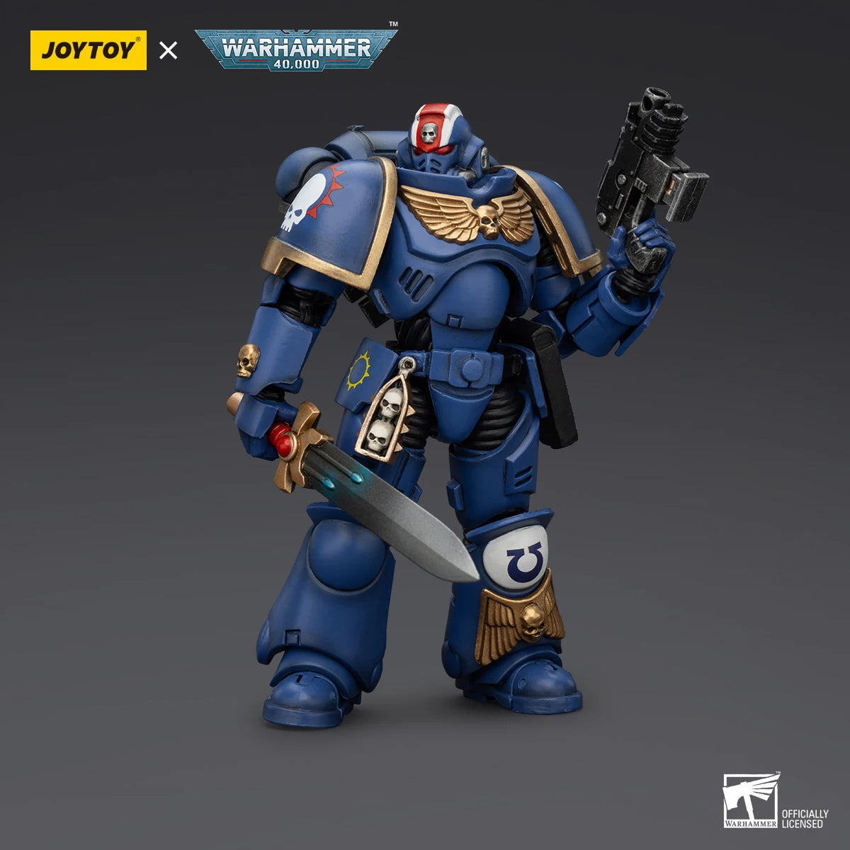 Figura d'azione Ultramarine di Warhammer 40K, Guilliman Titus, Chaplain Biologis e Calgar Varus MKIII, dettagliata e articolata, 1/18.